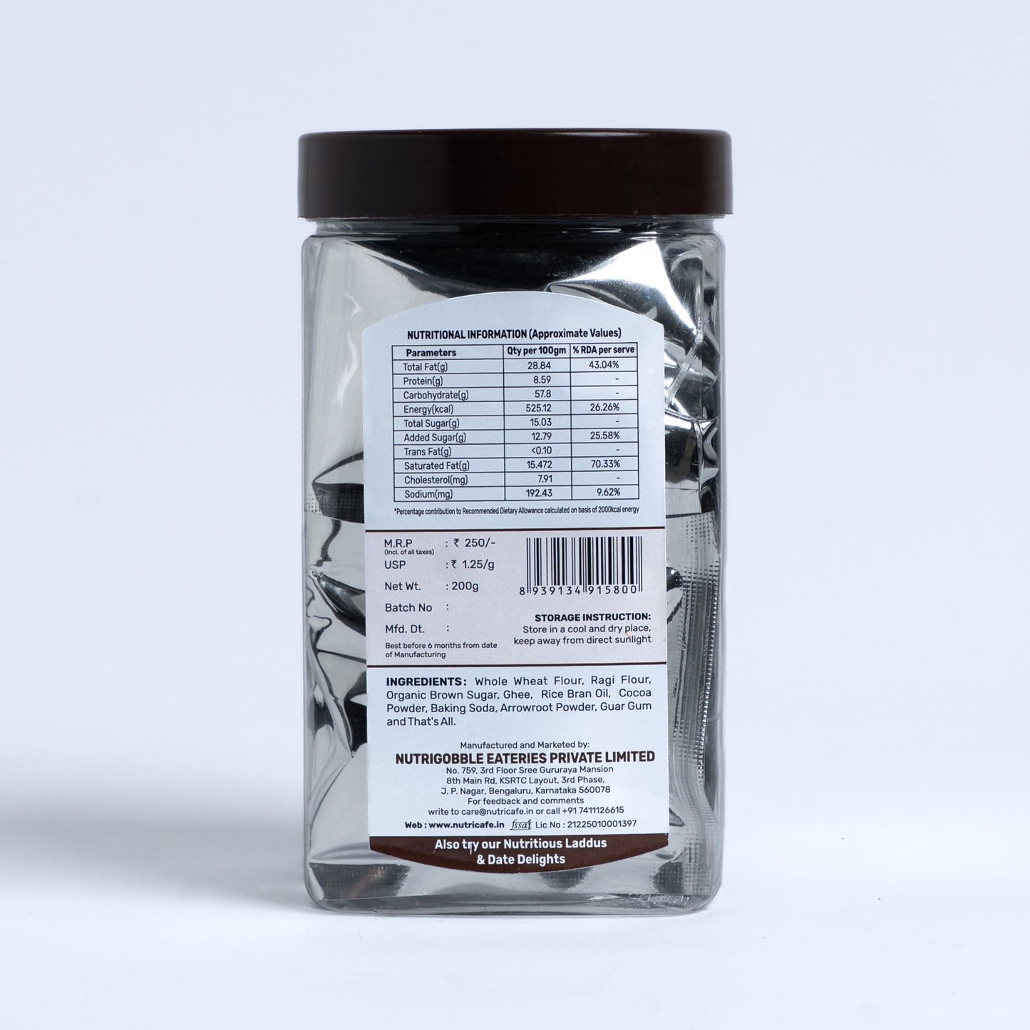 Choco Ragi Cookies