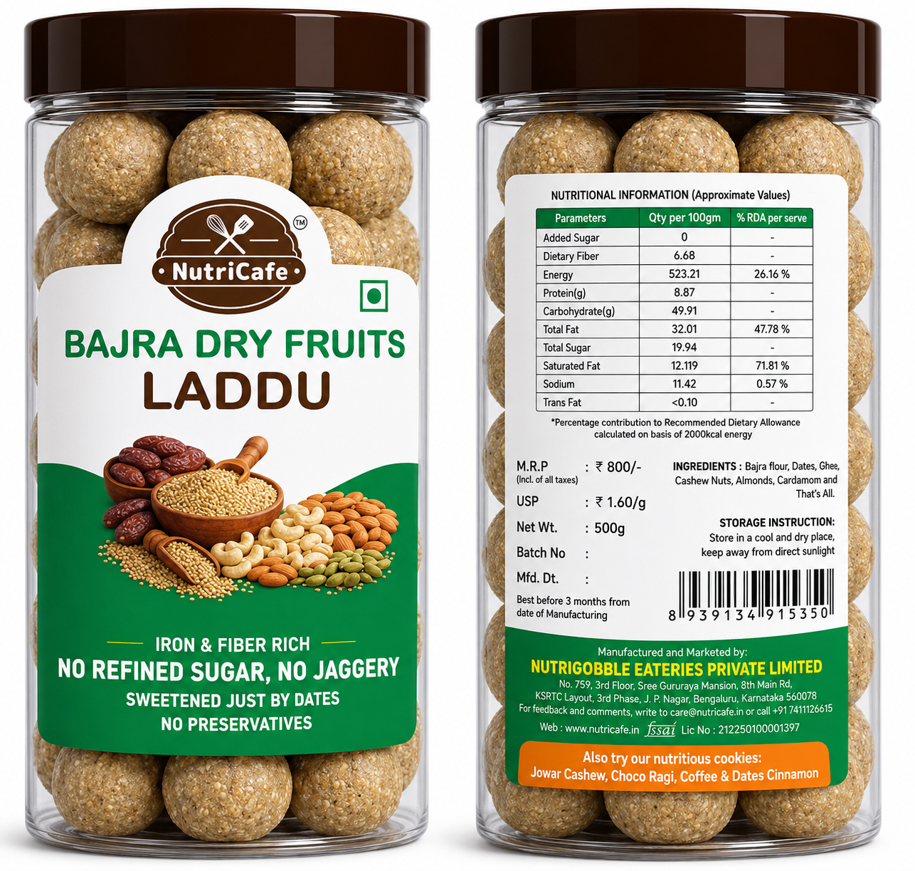 Bajra Dry Fruits Laddu